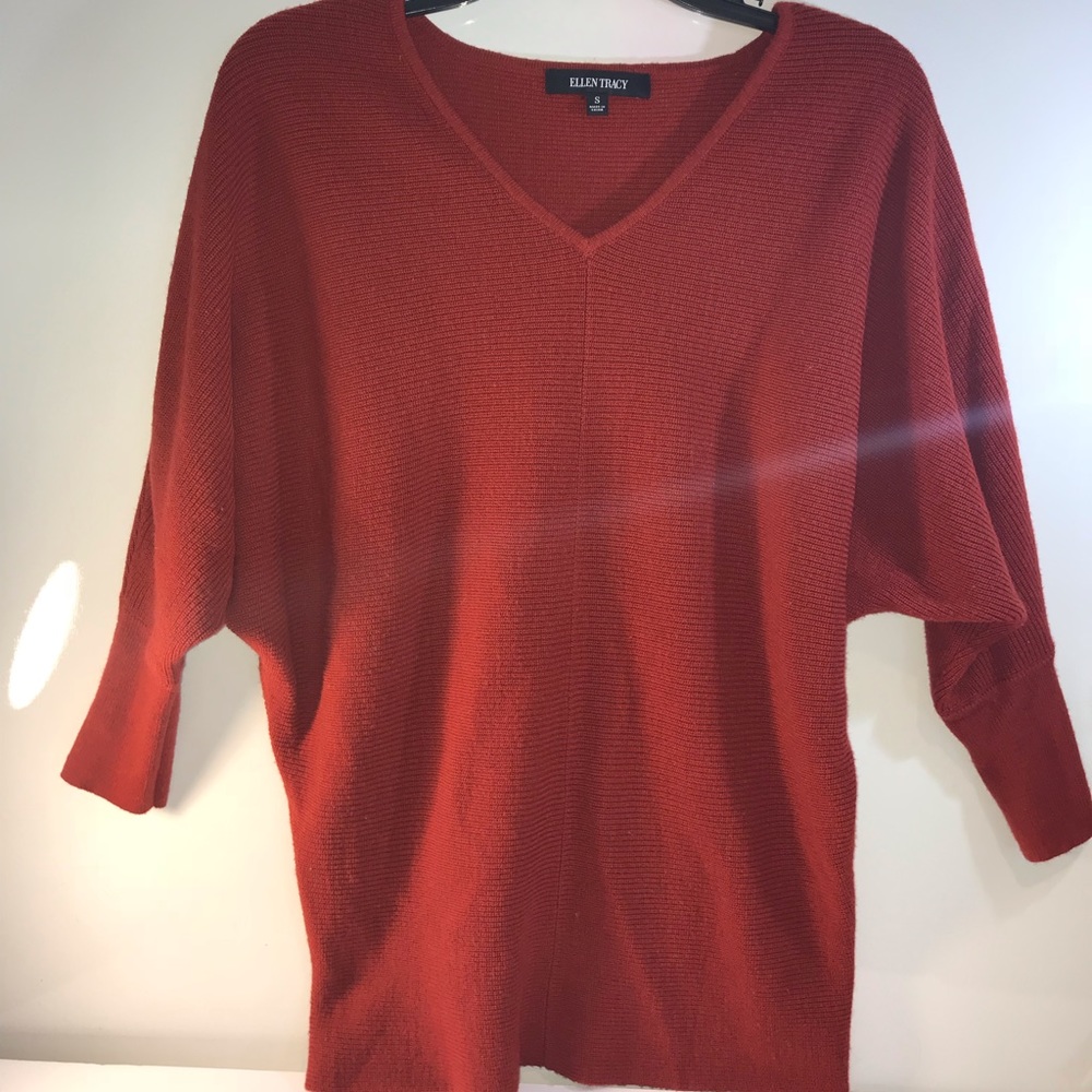 Burnt orange sweater oversized